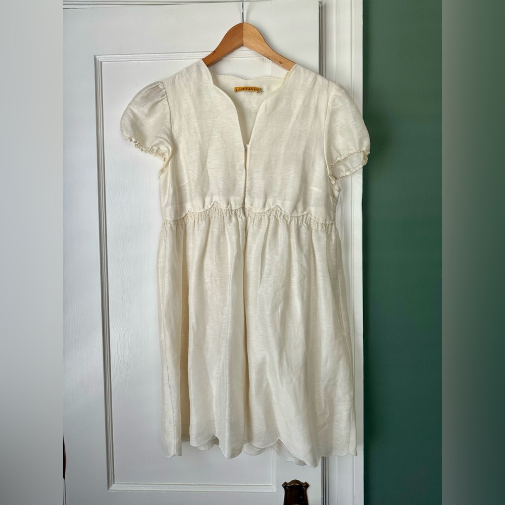 Alice + Olivia Silk and Linen Dress